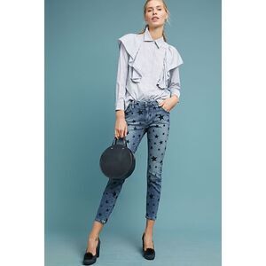 Current/Elliott The Stiletto Star Jeans in Flocked Star Size 27